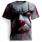 levne lebka a kost-Halloween Pánské 3D tisk 3D Tričko Krátký rukáv tričko 3D tisk Tričkový Košile Přehnaný Designové Horor Párty ulice Dovolená Bílá Rubínově červená Šedá Léto Jaro Celý rok Oblečení S M L XL XXL XXXL