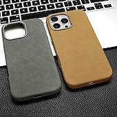 お買い得  iPhone用ケース-電話 ケース 用途 iPhone 16 iPhone 16プロ iPhone 16 Proマックス iPhone15 iPhone 15 Pro Max バックカバー 磁石バックル 耐衝撃 レトロ風 TPU PUレザー
