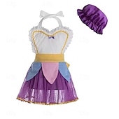 abordables Disfraces de mujer-La Bella y la Bestia, cuento de hadas, Sra. Potts Chip, delantal, vestido, disfraz, película, cosplay para niños, adultos, Halloween, carnaval, Día Mundial del Libro, actuación, disfraz educativo,