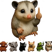 cheap Statues-Funny Middle Finger Animal Resin Statue 8*6*6cm, Novelty Garden Figurine for Desk, Tabletop, Yard or Shelf Decoration
