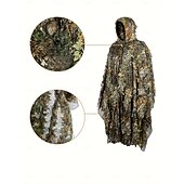 economico Attrezzatura da Campeggio-Mantello mimetico 3D con foglia d&#039;acero, design taglia unica, cappuccio in rete, perfetto per attività all&#039;aperto, birdwatching, caccia, giochi stealth