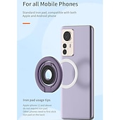 baratos acessórios de perfuração-Suporte magnético para celular de dupla face - forte sucção para carro/mesa, ajustável em 360 graus, compatível com capas das séries iPhone, Samsung, Google e Moto