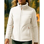 billige Fleece og 3 i 1 jakker-Dame Utejakke Turjakke Fleece-jakke Fleece Vinter utendørs Hold Varm Topper Hvit Rosa Lys Grønn Blå Lilla