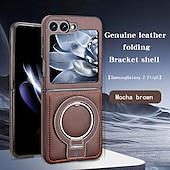 رخيصةأون جراب سامسونج-هاتف غطاء من أجل سامسونج جالاكسي Z فولد 7 Z Fold 5 Z Fold 4 Z Fold 3 غطاء خلفي مع حامل مغناطيس ضد الصدمات مكتب  /  الأعمال TPU جلد PU