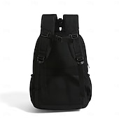 preiswerte College-Rucksäcke-Schwarzer Laptop-Rucksack für Herren für Arbeit und Schule – wasserdichte, leichte Business-Tasche mit Reißverschlusstasche vorne und gepolsterten Riemen