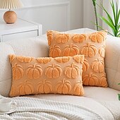 abordables Coussins, inserts et housses-1 housse de coussin d&#039;Halloween, motif citrouille de Thanksgiving, style bohème décontracté, fermeture éclair carrée, classique et traditionnel