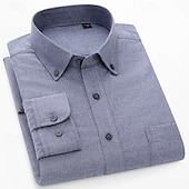 economico Camicie Button Down da uomo-Per uomo Camicia Camicia elegante Camicia button-down Camicia a quadri A Quadri / A Righe / Chevron / Rotondo Abbigliamento quotidiano Abbigliamento Aziendale Giallo Blu marino scuro Marrone Verde