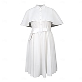 cheap Dresses-Retro Vintage 1950s Rockabilly Midi A Line Dress Flare Dress Plus Size A-Line Women&#039;s Vacation Homecoming Party &amp; Evening Adults Dress Belt Spring &amp; Summer