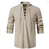 Χαμηλού Κόστους Ενδύματα-Ρετρό / Βίντατζ Μεσαίωνα Αναγέννησης Παντελόνια Σύνολα Ζώνη Μέσης Πειρατής Βίκινγκ Φανταχτερή Φόρεμα Ανδρικά Βίκινγκ Απόκριες Μασκάρεμα Επίδοση Μασκάρεμα LARP Ενηλίκων Πουκάμισο Παντελόνια Ζώνη