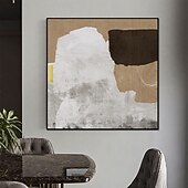 abordables Wabi Sabi-Peinture à l&#039;huile faite à la main sur toile, décoration murale, style wabi-sabi, minimalisme abstrait, pour décoration intérieure, cadre tendu, peinture suspendue/enroulée, sans cadre, peinture non