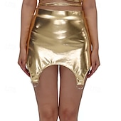 preiswerte Unterteile-Retro Vintage 1980er Rock Disco Einfarbig Damen Karnevalskostüm Halloween Karneval Pride Parade Pride-Monat Erwachsene Röcke