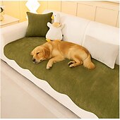 cheap Sofa Cover-Minimalist Herringbone Chenille Non-Slip Wavy Edge Couch Cover
