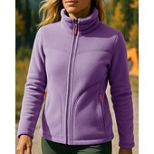 billige Fleece og 3 i 1 jakker-Dame Utejakke Turjakke Fleece-jakke Fleece Vinter utendørs Hold Varm Topper Hvit Rosa Lys Grønn Blå Lilla