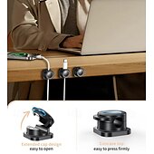 halpa Säilytys ja järjestäminen-12 kpl magneettisia kaapelikiinnikkeitä työpöydän johdon järjestäjä auton johdonpidike latauskaapelin hallintapidikkeet usb-kuulokkeille puhelimen laturin pistokkeen johdonpidike