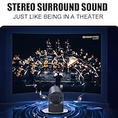 cheap Projector Lamp&amp;Laser Projector-HY-300PRO-KTV 20W Speaker Projector with Wireless Microphone 4K Android 11 Dual Wifi6 BT5.0 1080P 1280 * 720P Home Theater Outdoor Projector for Early Childhood Education Video Conferencing Online T