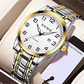 levne Quartz hodinky-Dámské Muži děti Křemenný Luxus Velký ciferník Módní Obchodní Svítící Kalendář VODĚODOLNÝ Pásek z nerezové oceli Hodinky