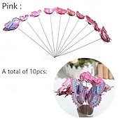 Недорогие Садовый декор-10 шт. большой бабочка садовый двор кашпо красочные водонепроницаемые 3d бабочка колышки decoracion наружный декор для вечеринки сад украшения