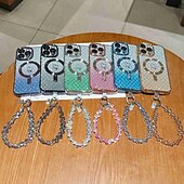 levne Pouzdra pro iPhone-telefon Carcasă Pro iPhone 16 Pro Max iPhone 15 Pro Max iPhone 16e iPhone 14 Pro Max iPhone 13 Pro Max Zadní kryt s Lanyardem Podpora bezdrátového nabíjení Nežloutnoucí Zářící barvy Uhlíkové vlákno