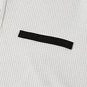 preiswerte Klassisches Poloshirt für Herren-Herren Waffel-Poloshirts Poloshirts Formell Geschäft Gerippter Polokragen Langarm Mode Einfarbig Tasche Knöpfe Frühling &amp; Herbst Weiß Blau Grau Waffel-Poloshirts