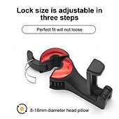 abordables almacenamiento de equipaje y viajes-2 soportes para reposacabezas de coche, gancho multifunción para asiento trasero, organizador con bloqueo para teléfono, soporte para colgar bolsas, comestibles, bolsos, abrigos y accesorios.