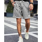 preiswerte Lässige Shorts-Herren Shorts Sommershorts Freizeitshorts Cordshorts Tasche Elastischer Bund Kordelzug Einfach Komfort Atmungsaktiv Kurz Outdoor Sport Klassisch Lässig Schwarz Weiß Mikroelastisch