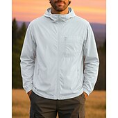 preiswerte Wasserdichte Jacken-Herren Windjacke Wanderjacke Außen Sonnenschutz Leicht Atmungsaktiv Wanderoutfits Wanderbekleidung Sommer Frühling Jacke Camping / Wandern / Höhlenforschung Laufen Einfarbig Schwarz Hellgrau Purpur