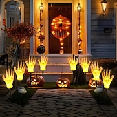 voordelige Halloween Buiten-4-in-1 buitenzonnesimulatie schedelpalm-invoeglicht binnenplaats tuinpad feest horror en vreemd decoratief licht landschapslicht