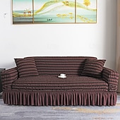 cheap Sofa Cover-3D Bubble Lattice Elegant Stretch Sofa Cover Loveseat Cover Couch Cover Spandex Elastic Sofa Slipcover Protector with Skirt