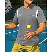 levne Pánská košile-US Open Pánské Slátanina Sportovní košile Tenisové tričko Krátké rukávy Ter Emen Odvod vlhkosti Prodyšné Tenis Golf Pickleball Fialová Šedá Oblečení na tenis