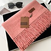 abordables Châles et étoles femme-Foulard Rectangulaire Femmes Rue Quotidien Date Vin Rouge Écharpe Couleur Unie