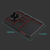abordables Service de Véhicule-Support de téléphone multifonction antidérapant pour tableau de bord de voiture, tapis antidérapant pour intérieur de voiture, support de navigation GPS, organisateur