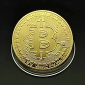 ieftine Evenimente de evenimente și petreceri-Set de 20 de monede bitcoin de colecție, jetoane criptografice metalice, cadou perfect pentru pasionații de afaceri și meșteșuguri, cadou pentru petreceri și evenimente.