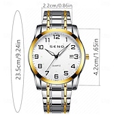 levne Quartz hodinky-Dámské Muži děti Křemenný Luxus Velký ciferník Módní Obchodní Svítící Kalendář VODĚODOLNÝ Pásek z nerezové oceli Hodinky