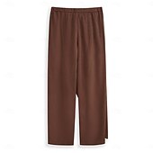 abordables Classique-Homme Pantalons en Lin Pantalons Pantalon d&#039;été Taille Élastique Cordon de serrage Jambe Droite Uni Confort Respirant Longueur complète Extérieur Occasionnel Quotidien Vacances Mode Blanche Marron