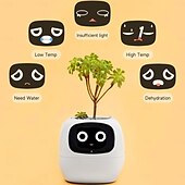 cheap Tool Accessories-Smart Flowerpots,Smart Pet Planter,Ai Planter,Intelligent Flowerpots,Multiple Expressions,7 Smart Sensors, and Ai Chips Make Raising Plants Easy and Fun for Living Room,Plant-Free