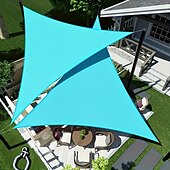 abordables Protection Solaire-1 voile d&#039;ombrage triangulaire d&#039;extérieur résistant aux UV, utilisé pour les pavillons, les jardins, les piscines, bleu ciel