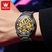 abordables Relojes mecánicos-El nuevo reloj de negocios esqueletizado para hombre de la marca Olevs, resistente al agua, luminoso, moderno y moderno, reloj mecánico totalmente automático, reloj de pulsera deportivo informal para