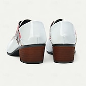 preiswerte Elementare Anzugschuhe-weiße Slipper für Herren mit Zeitungsdruck-Design und hohem Fashion-Appeal, ideal für lässige Tage, Streetstyle und kreative Events