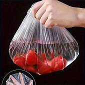 cheap Home Supplies-100PCS Reusable Elastic Food Storage Covers, Transparent Stretchable Plastic Bowl and Plate Lids, Airtight Seal Wraps, No Odor, Ideal Alternative to Foil and Cling Film for Kitchen Use