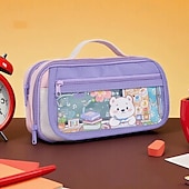 economico astucci e portapenne-Astuccio portapenne alla moda per bambini, design creativo, colore unito, cancelleria, album, materiale scolastico per bambini