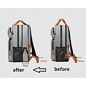 abordables Sacs à dos de Collège-Sac à dos bleu pour ordinateur portable avec port USB – Sac de voyage et d&#039;école à compartiments multiples avec accents en cuir et poche pour bouteille d&#039;eau