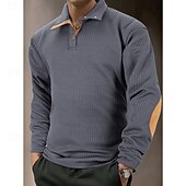 abordables Sudaderas Básicas_-Hombre Sudadera con capucha y botones Negro Blanco Azul Piscina Caqui Gris Diseño Plano Con Texturas Trabajo Casual Diario Ropa de calle Fresco Casual Otoño invierno Ropa Sudaderas con capucha