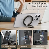 billiga Telefonhållare-Moderiktigt kolfibermönster dubbelsidigt magnetiskt telefonhållarfäste för Magsafe mobiltelefongrepp mobilstöd stativ grepp tok