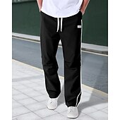 preiswerte Freizeithosen-Herren Tech-Hosen Hose Freizeithose Tasche Elastischer Bund Kordelzug Patchwork Komfort Sport im Freien Täglich Mode Lässig Schwarz Armeegrün Mikroelastisch