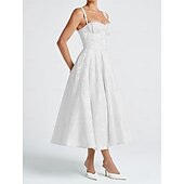 olcso Ruhák-Retró 1950-es Rockabilly Déli Koktélruha Swing ruha Flare ruha Fűző Fit and Flare Virágos Jacquardszövet Női Valentin nap Álarcos mulatság Estély Hazaérkezés Retro témájú buli Felnőttek Ruha Tavaszi