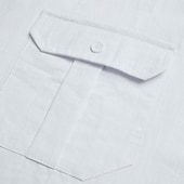 voordelige Vakantie-Voor heren Overhemd Linnen overhemd Zomer overhemd Overhemd met knopen Cargoshirt Effen Casual Dagelijks Zwart Wit blauw Khaki Lange mouw Kraag Zomer Lente zomer Kleding Zak
