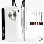 abordables Baignade et soins personnels-Machine à polir les ongles 45 000 tr/min, lime à ongles, perceuse à ongles électrique à vitesse réglable avec forets