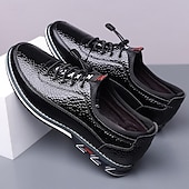 abordables Baskets-Baskets décontractées en similicuir texturé pour homme – chaussures à lacets légères pour la marche quotidienne, les voyages et le style urbain du week-end