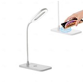 お買い得  デスクランプ-LEDデスクランプ テーブルランプ ナイトスタンドライト 家庭用 3つの照明モード ワイヤレス 急速充電 デスクライト タッチコントロール 調節可能なグースネック 読書用