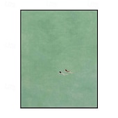 levne Abstraktní malby-Ručně malovaná olejomalba na plátně, nástěnná dekorace, minimalistická zelená, abstraktní, nika, pro domácí dekorace, napnutý rám, závěsný obraz/rolovaný bezrámový, nenapnutý obraz